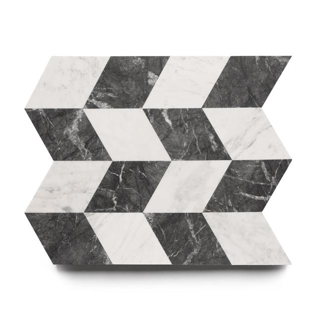 Diamante in Carrara + Grigio Carnico - Featured products Patterned Marble Product list