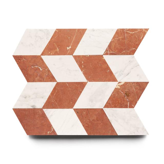 Diamante in Carrara + Rosso Alicante - Featured products Marble Product list