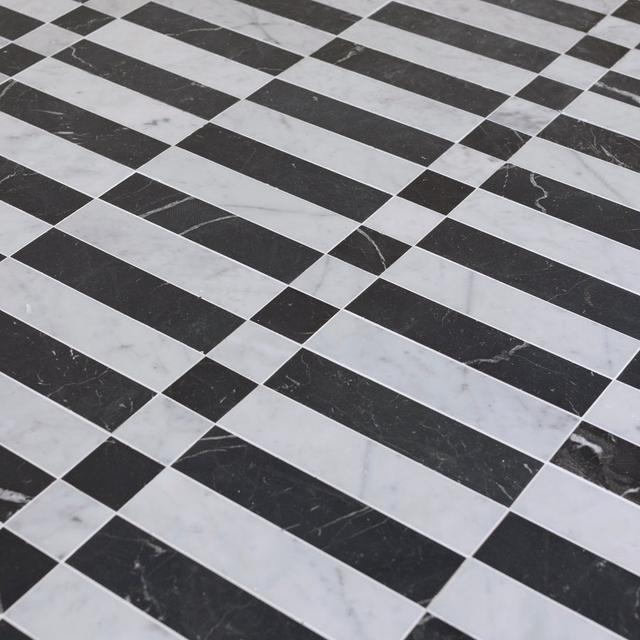 Lucca in Carrara + Nero Marquina - Featured products Patterned Marble Product list