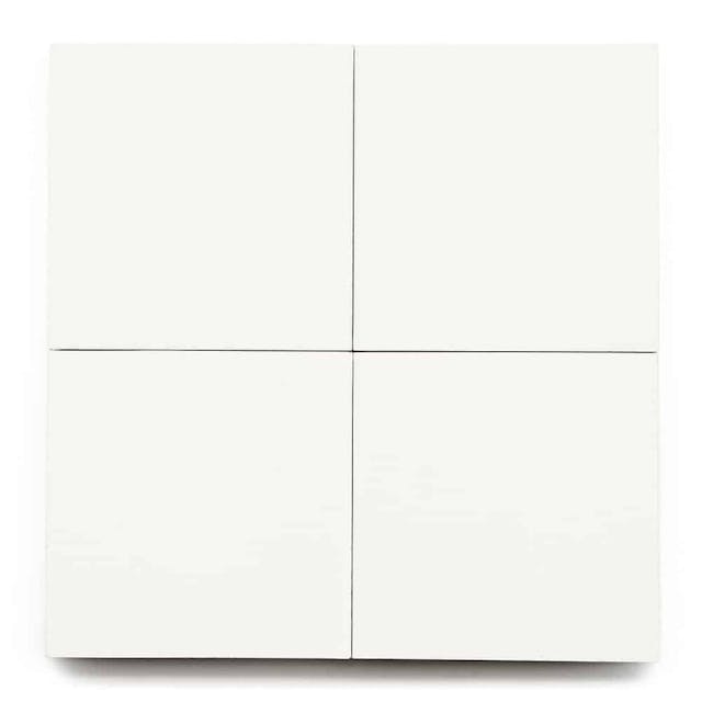 White 8x8 - Featured products Cement Tile: Square Solid Product list