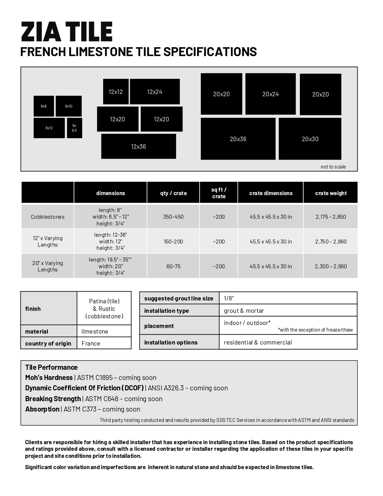 Spec sheet