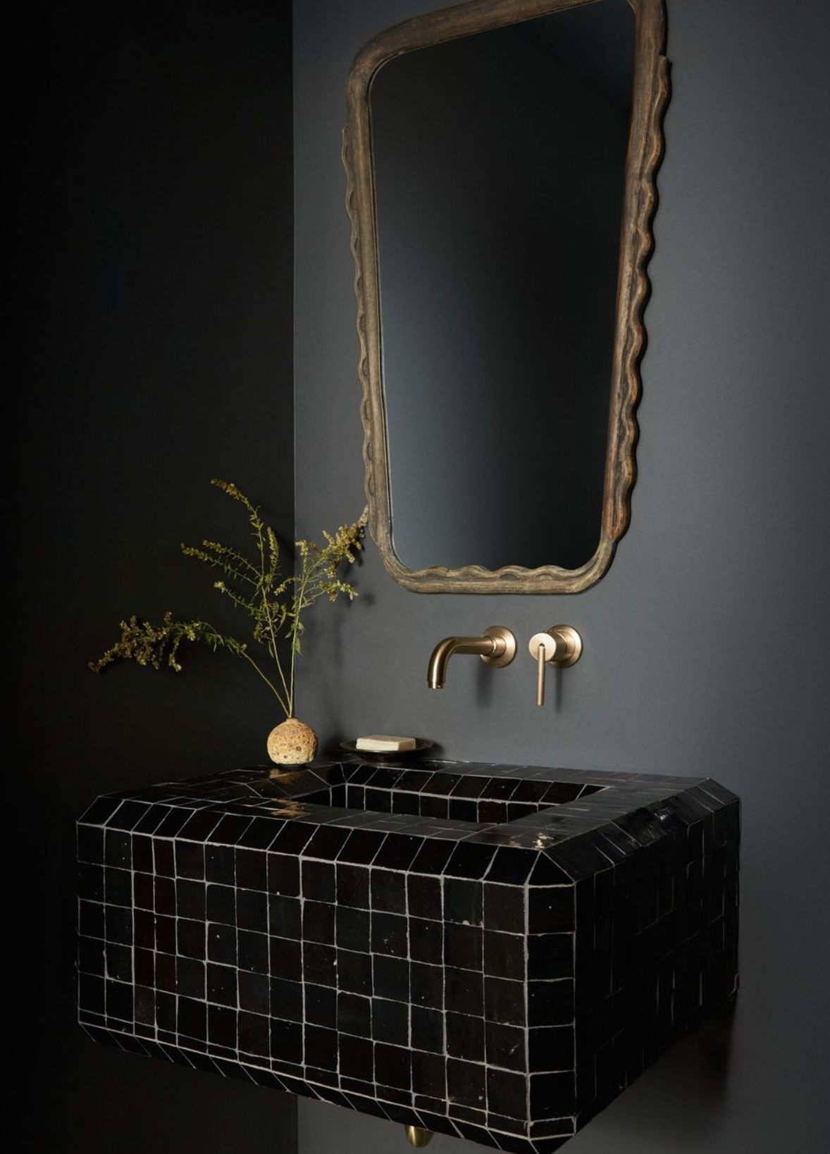 Carbon Black 2x2 Square Zellige – Zia Tile Carbon Black 2x2 Square Zellige – Zia Tile
