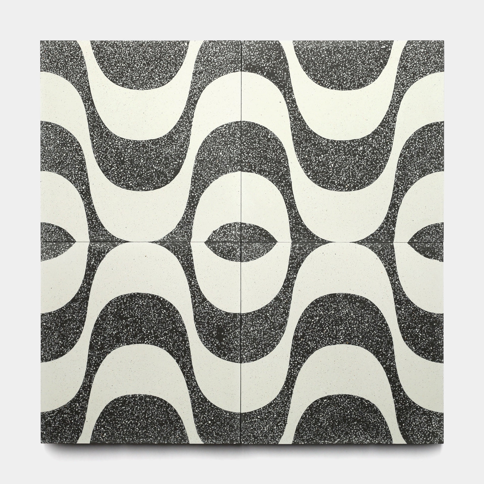 Bossa Nova Ash White 12x12 Terrazzo