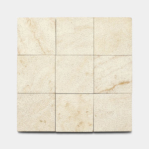 Buff 6x6 Bush Hammered Limestone