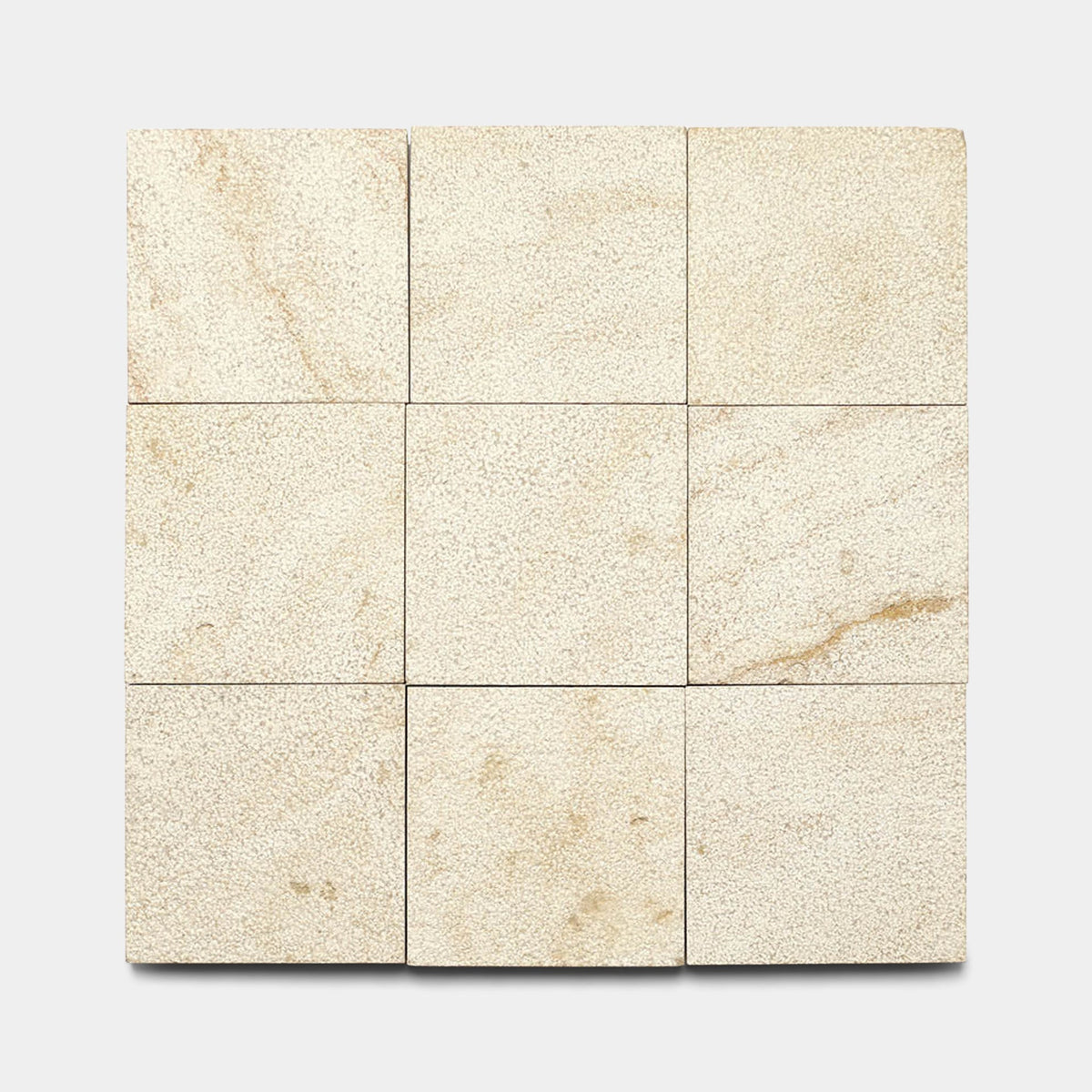 Buff 6x6 Bush Hammered Limestone