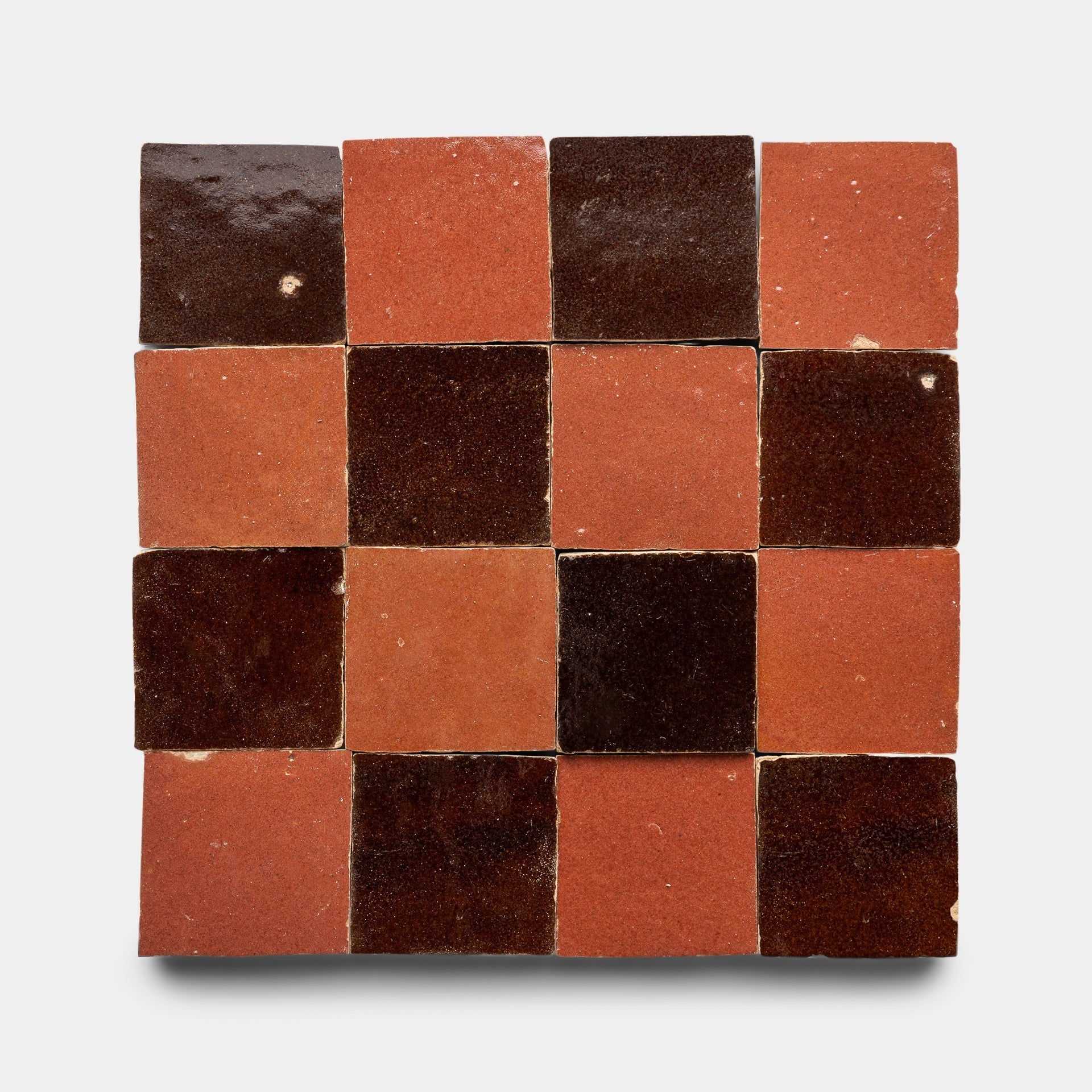 Burnt Sugar Terra Rosa Checkerboard Zellige