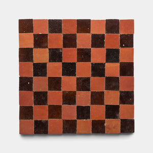 Burnt Sugar Terra Rosa Checkerboard Zellige