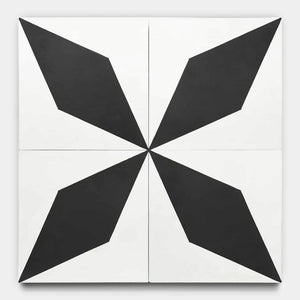 Cairo White Black 8x8