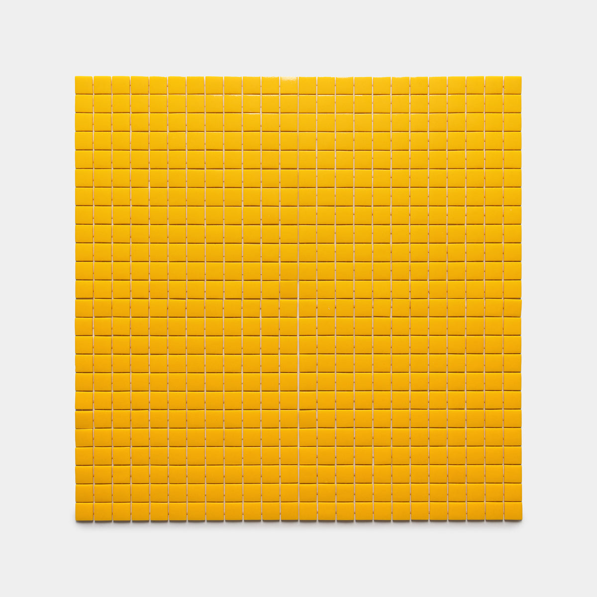 The Zia Tile Canary 1x1 features a grid of small, yellow square tiles arranged in a perfect square pattern against a white background.