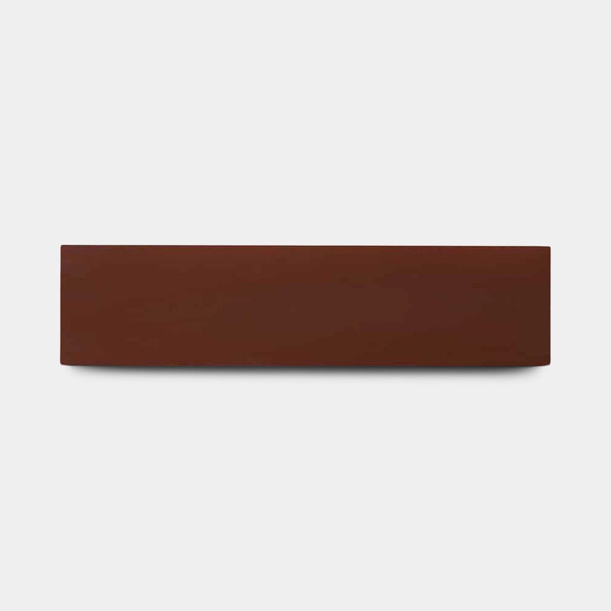 A Canyon 2x8 Sample tile by vendor-unknown, rectangular and solid brown, is set against a plain white background.