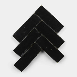 Carbon Black 2x6 Zellige