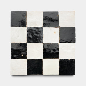 Carbon Black Casablanca Checkerboard Zellige