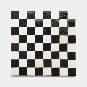 Carbon Black Casablanca Checkerboard Zellige