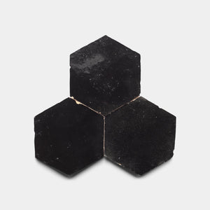 Carbon Black Hex Zellige