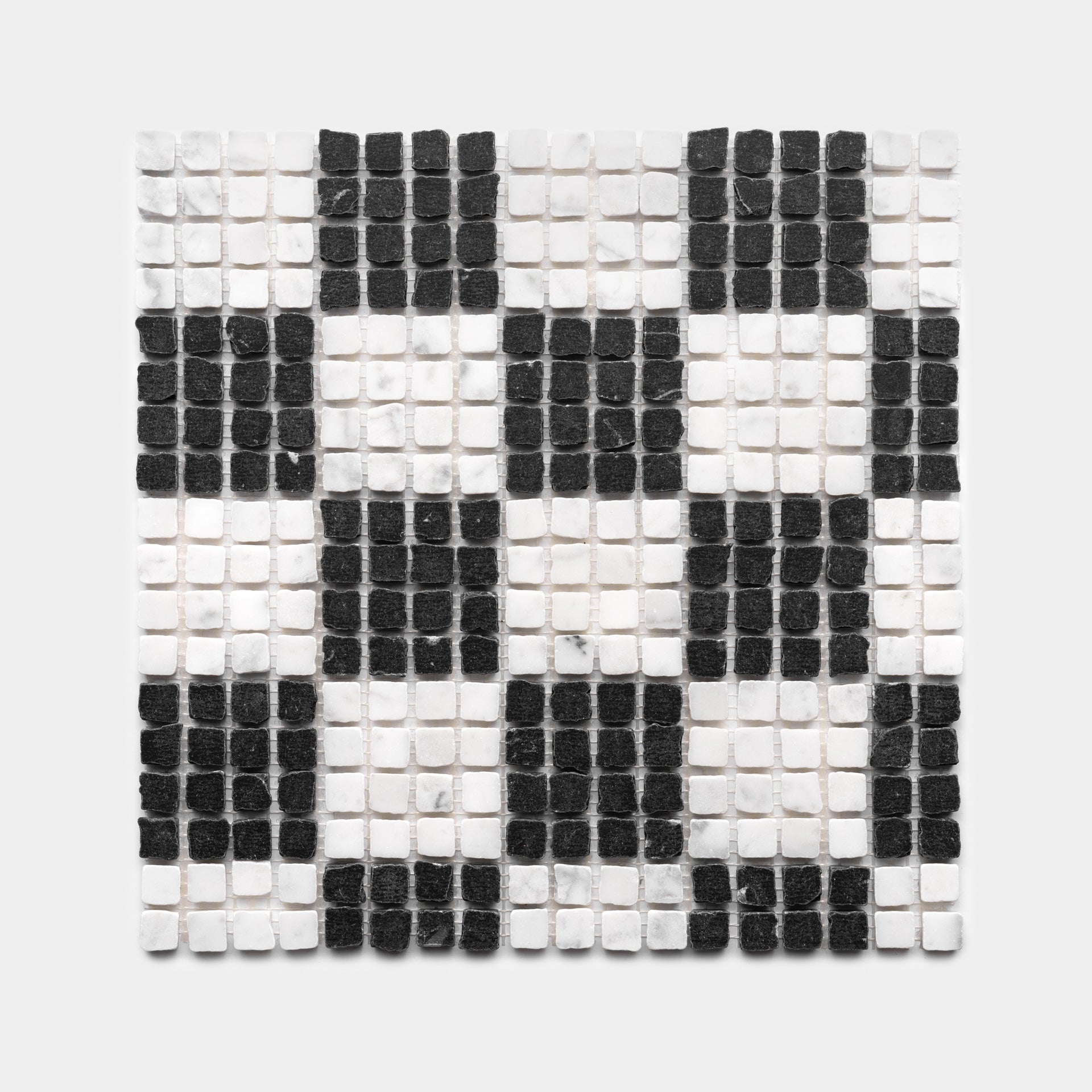 Check in Carrara + Nero Marquina