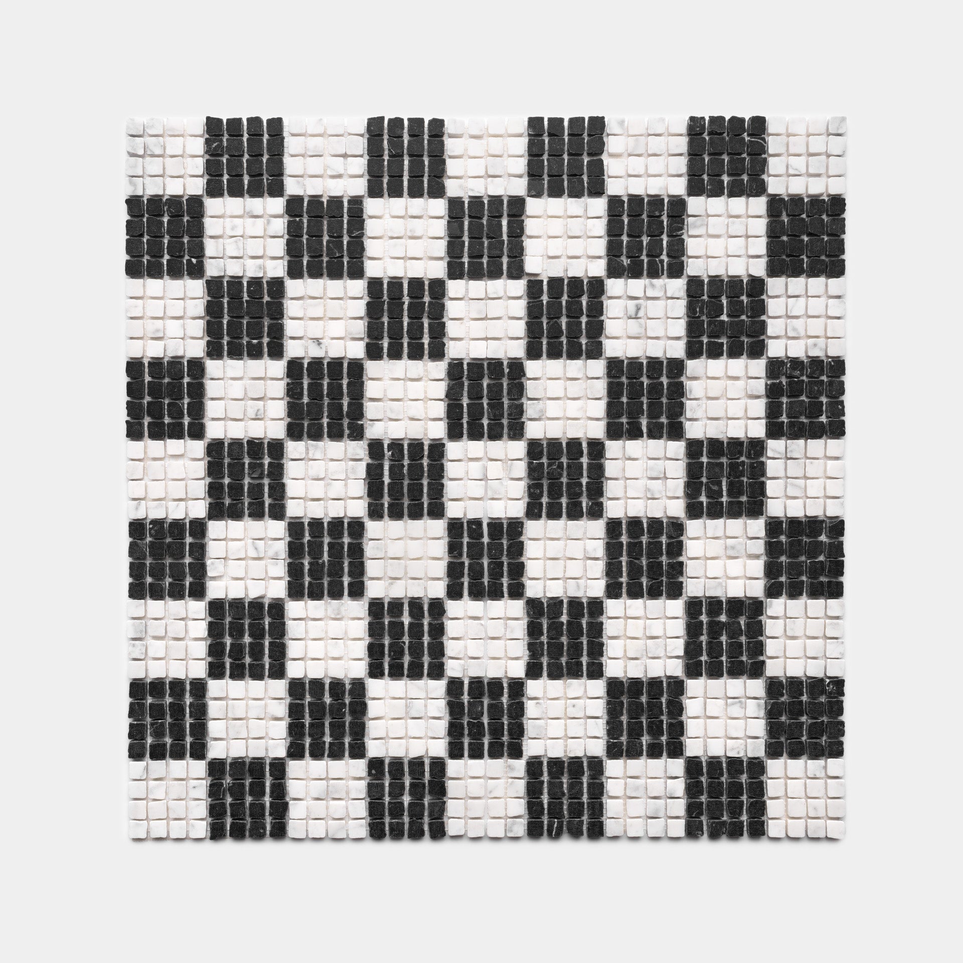 Check in Carrara + Nero Marquina