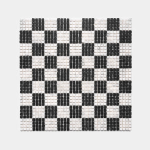 Check in Carrara + Nero Marquina