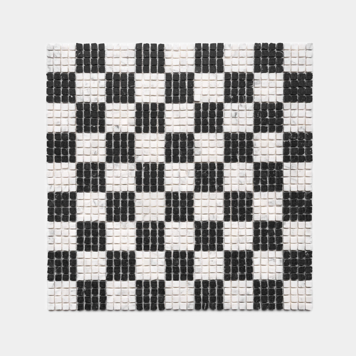 Check in Carrara + Nero Marquina