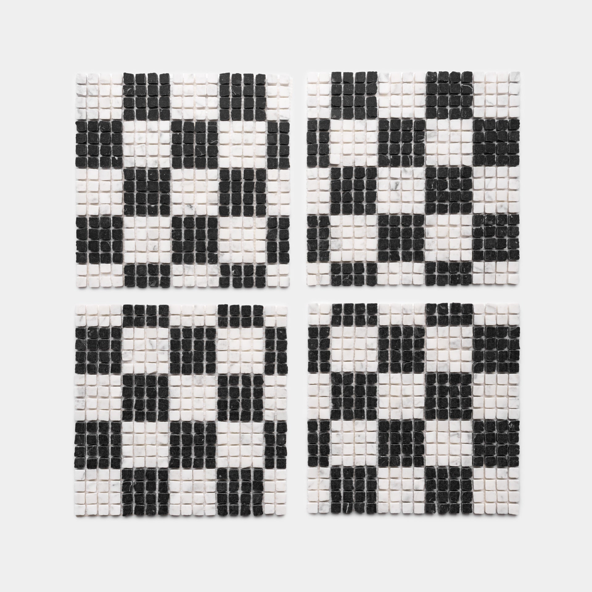 Check in Carrara + Nero Marquina