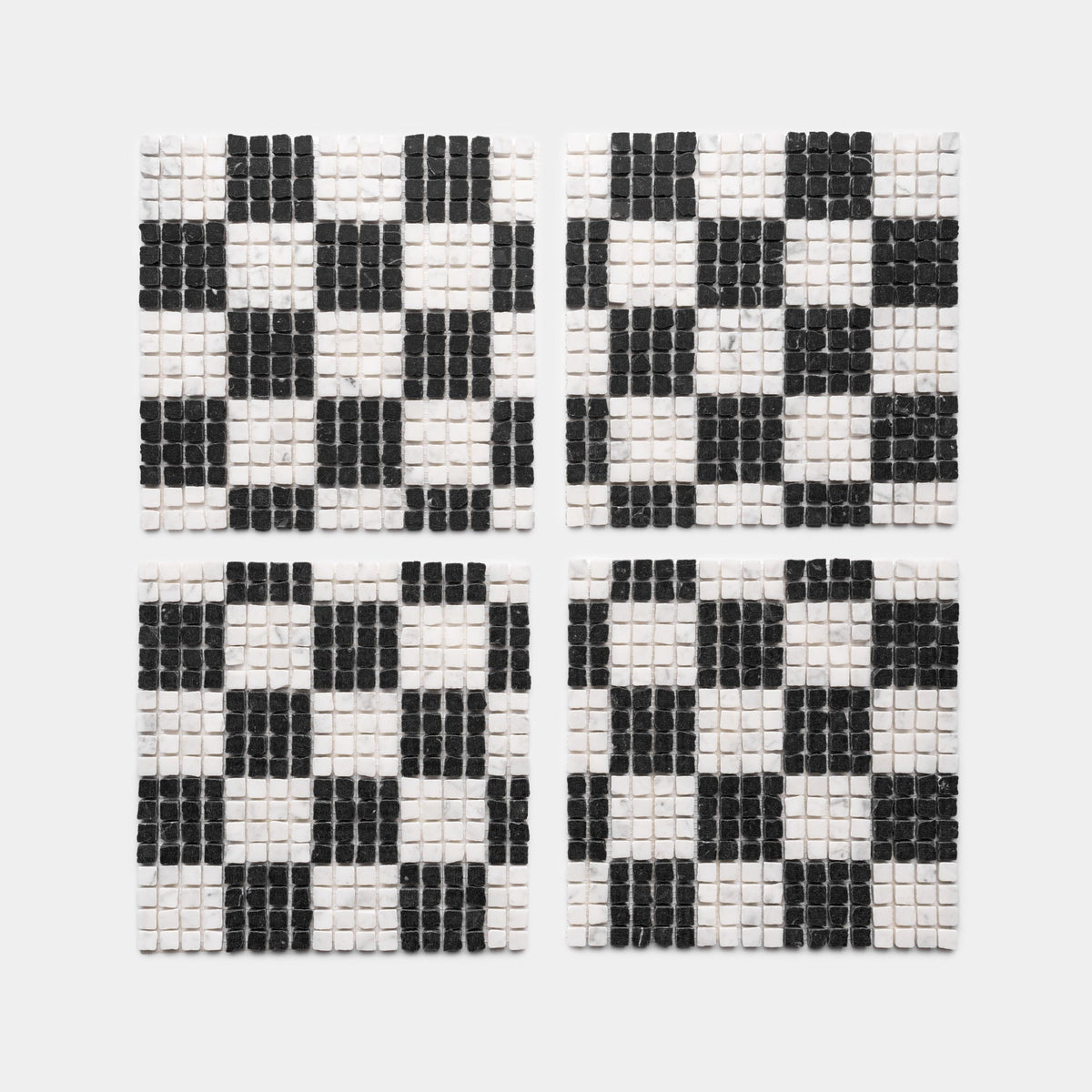 Check in Carrara + Nero Marquina