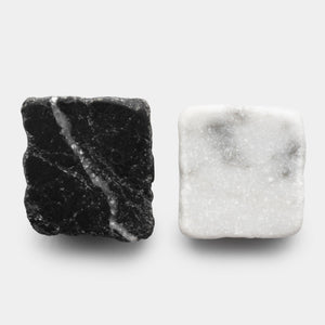 Check in Carrara + Nero Marquina