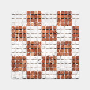 Check in Carrara + Rosso Alicante