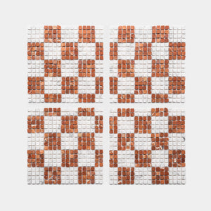 Check in Carrara + Rosso Alicante