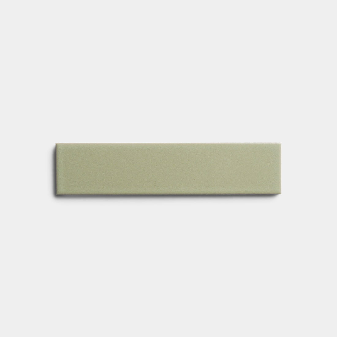 A single rectangular Cypress 2x8 tile by Zia Tile, in light green, is centered on a plain white background.