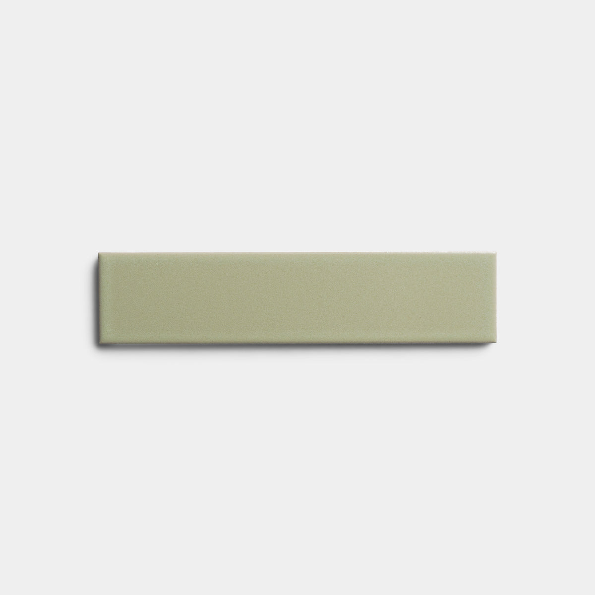 A single rectangular Cypress 2x8 tile by Zia Tile, in light green, is centered on a plain white background.