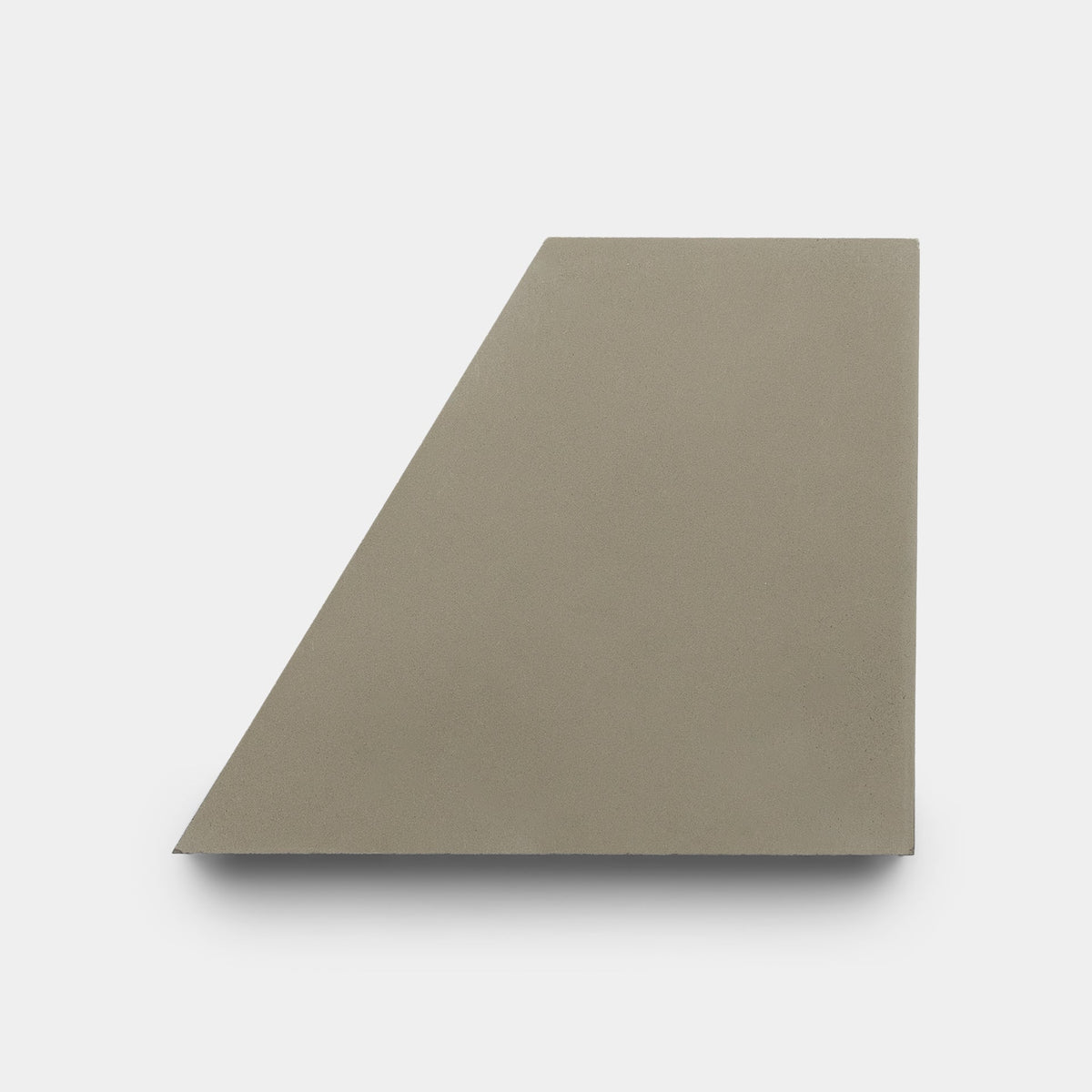 A single, flat Derby Gypsum + Cotton tile sample by Zia Tile in light gray rests on a plain white background.