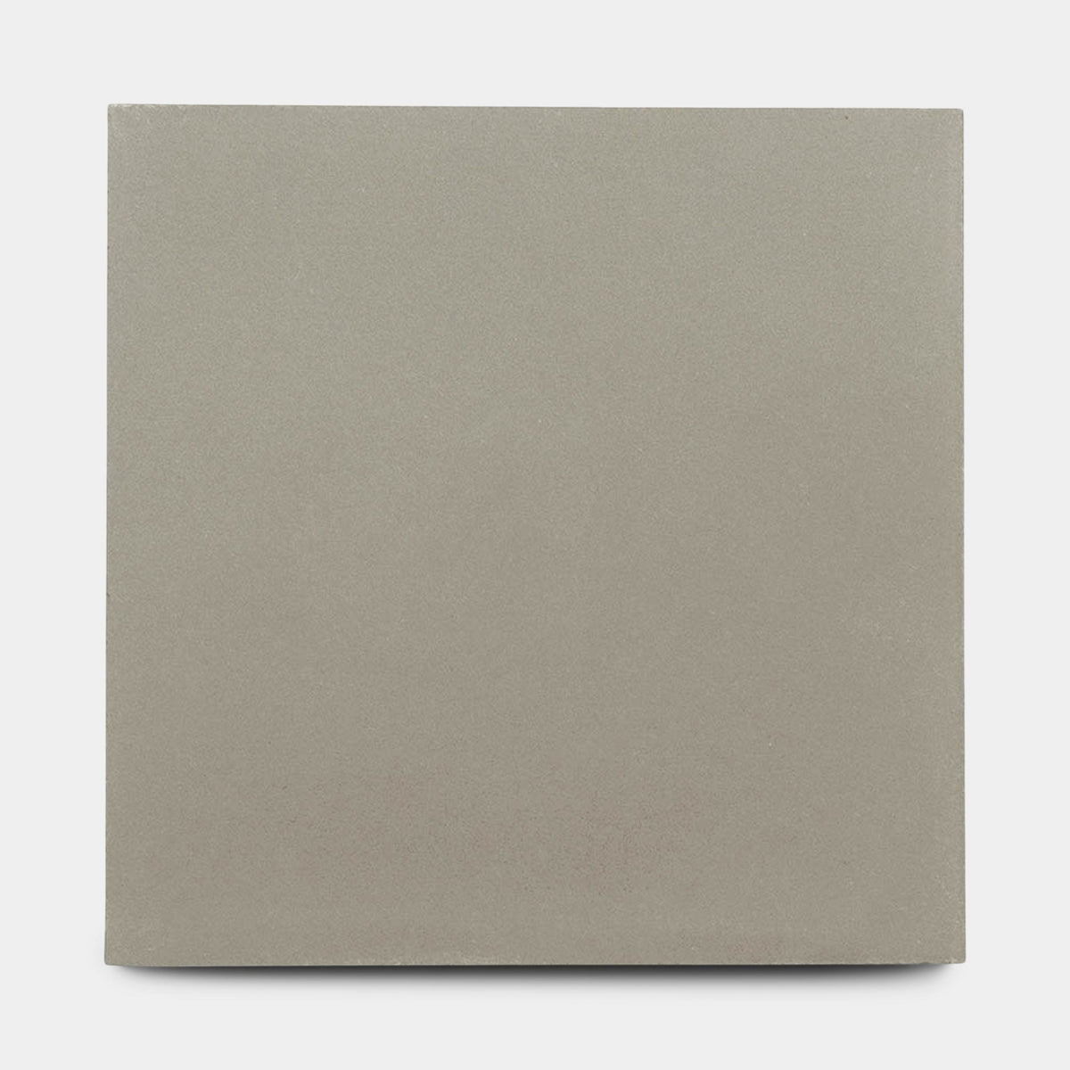 The Desert Grey 8x8 sample from vendor-unknown is a handmade, square grey ceramic tile with a smooth matte finish, shown against a white background.