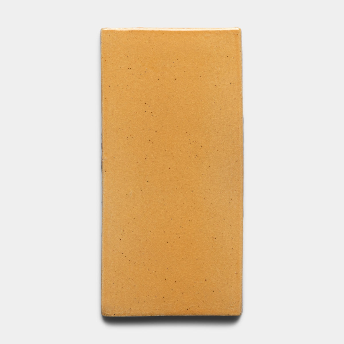 The Dorado 4x8 Rectangle by Zia Tile is a rectangular, tan tile with slightly rounded corners and a smooth, matte finish, displayed against a plain white background.