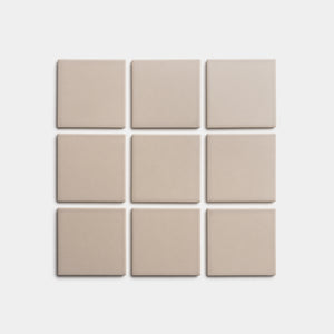 Nine Earl Grey 4x4 tiles by Zia Tile, arranged in a 3x3 grid on a white background.