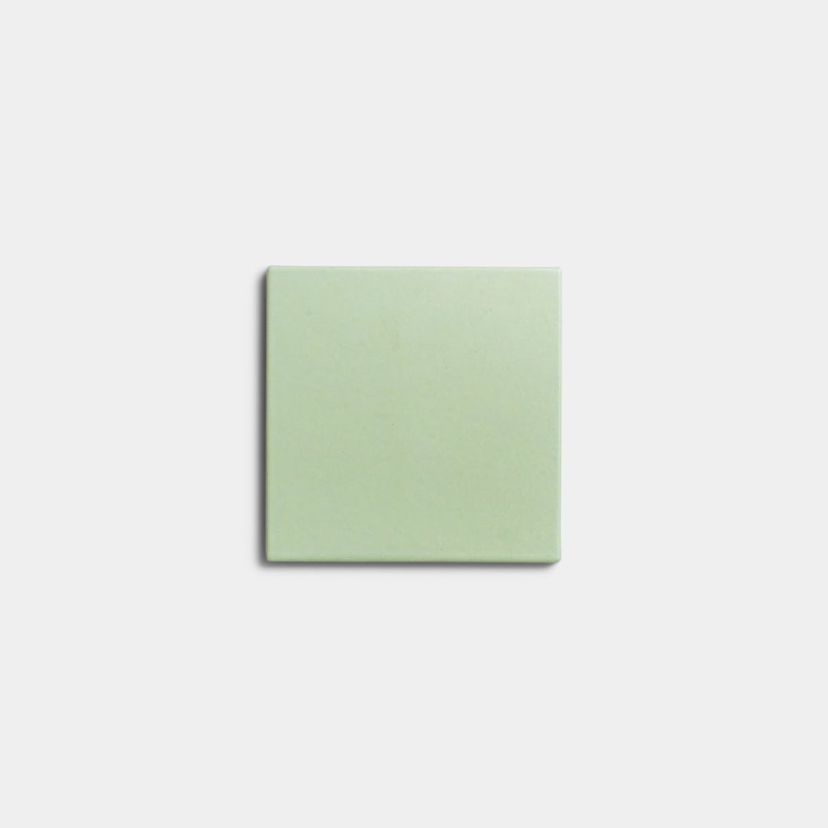 A single Eucalyptus 4x4 sample tile by Zia Tile, square and light green, is shown against a plain white background.