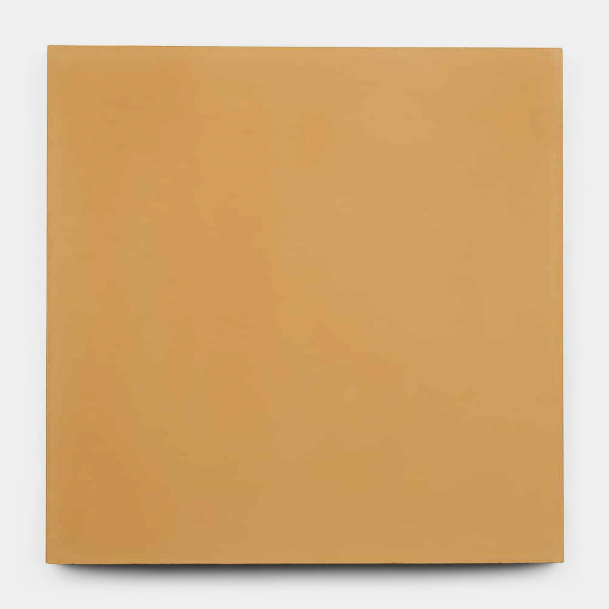 The Ginger 8x8, Sample by vendor-unknown features a rectangular canvas painted in a warm tan or ochre shade, reminiscent of handmade tile, with a plain white background and no visible texture or patterns.
