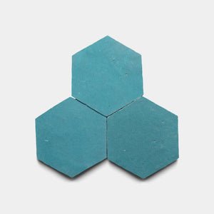 Glacier Blue Hex Zellige