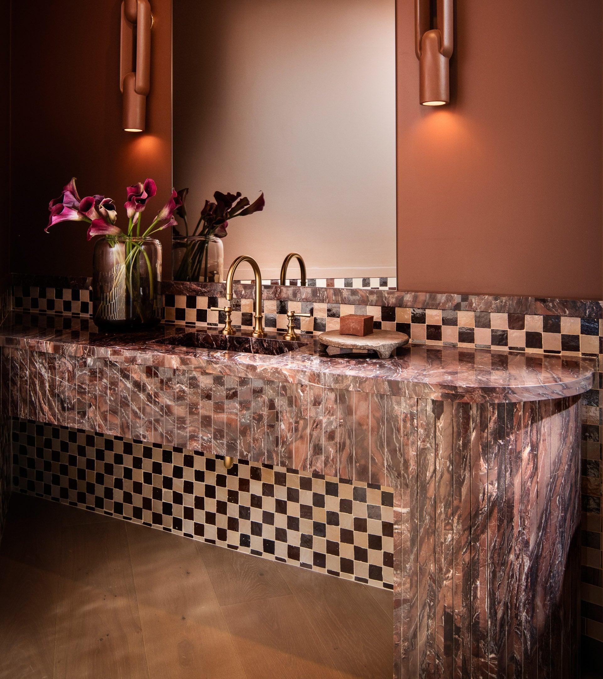 Burnt Sugar + Glazed Earth Checkerboard