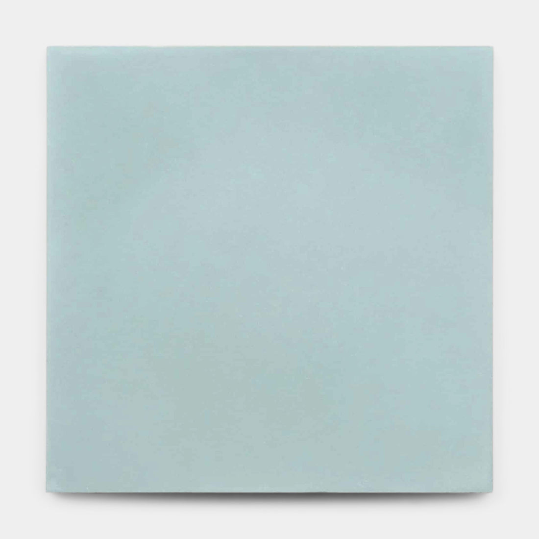 The Hailstone 8x8 by vendor-unknown is a rectangular canvas painted in solid pale blue, evoking the look of an 8x8 cement tile often used as a kitchen backsplash. The background is plain white, free of patterns or textures.