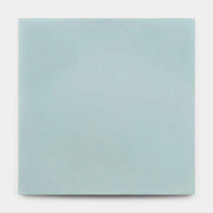 The Hailstone 8x8 by vendor-unknown is a rectangular canvas painted in solid pale blue, evoking the look of an 8x8 cement tile often used as a kitchen backsplash. The background is plain white, free of patterns or textures.