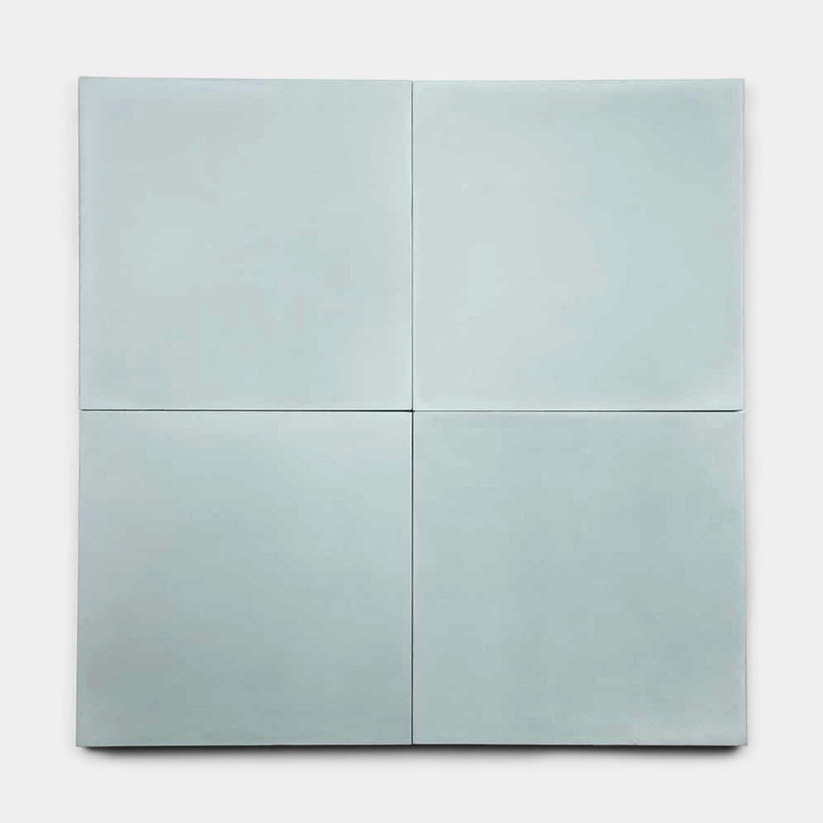 The Hailstone 2x8, Sample by vendor-unknown features four pale blue square panels, tile-like in appearance, arranged in a 2x2 grid with narrow gaps between each on a white background for a minimalist look.