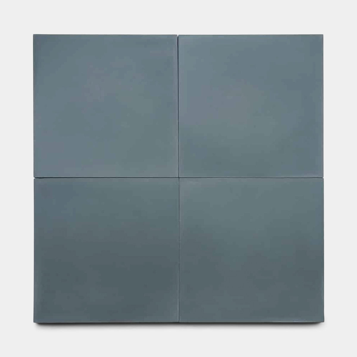 Four Hyannis 2x8 cement tile samples from vendor-unknown are arranged in a two-by-two grid, with subtle shading and visible seams between each tile, all set against a plain white background.