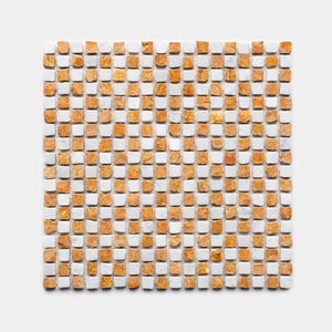 Mini Check in Carrara + Giallo Reale