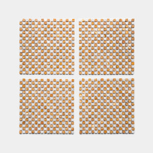 Mini Check in Carrara + Giallo Reale