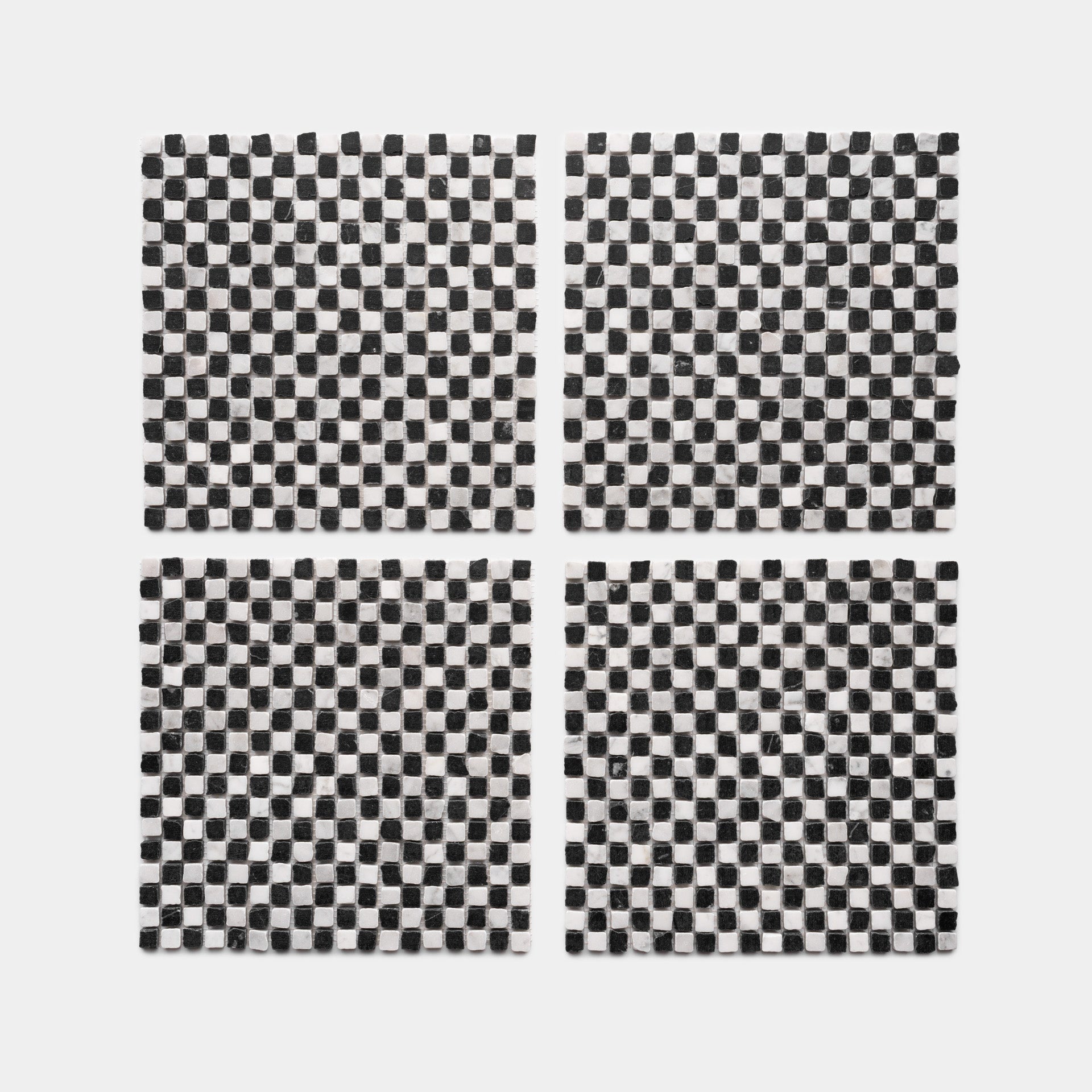 Mini Check in Carrara + Nero Marquina