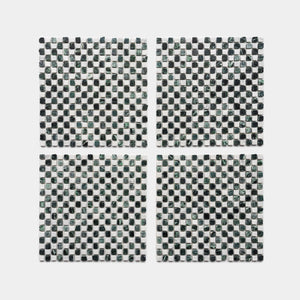 Mini Check in Carrara + Verde Alpi