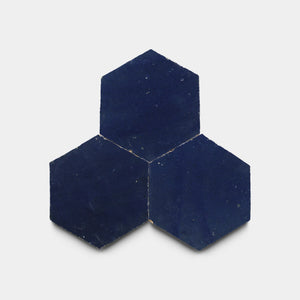 Night Blue Hex Zellige