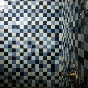 Night Blue + Skylight + Portuguese Blue Checkerboard