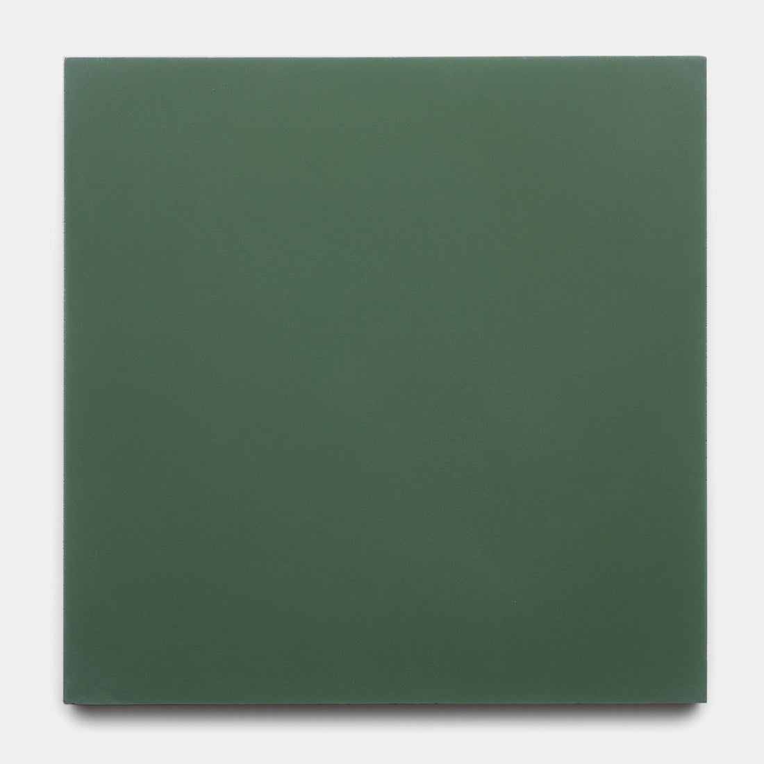The Noble Green 8x8 tile by Zia Tile is a plain, square matte dark green tile with smooth edges, shown against a white background.