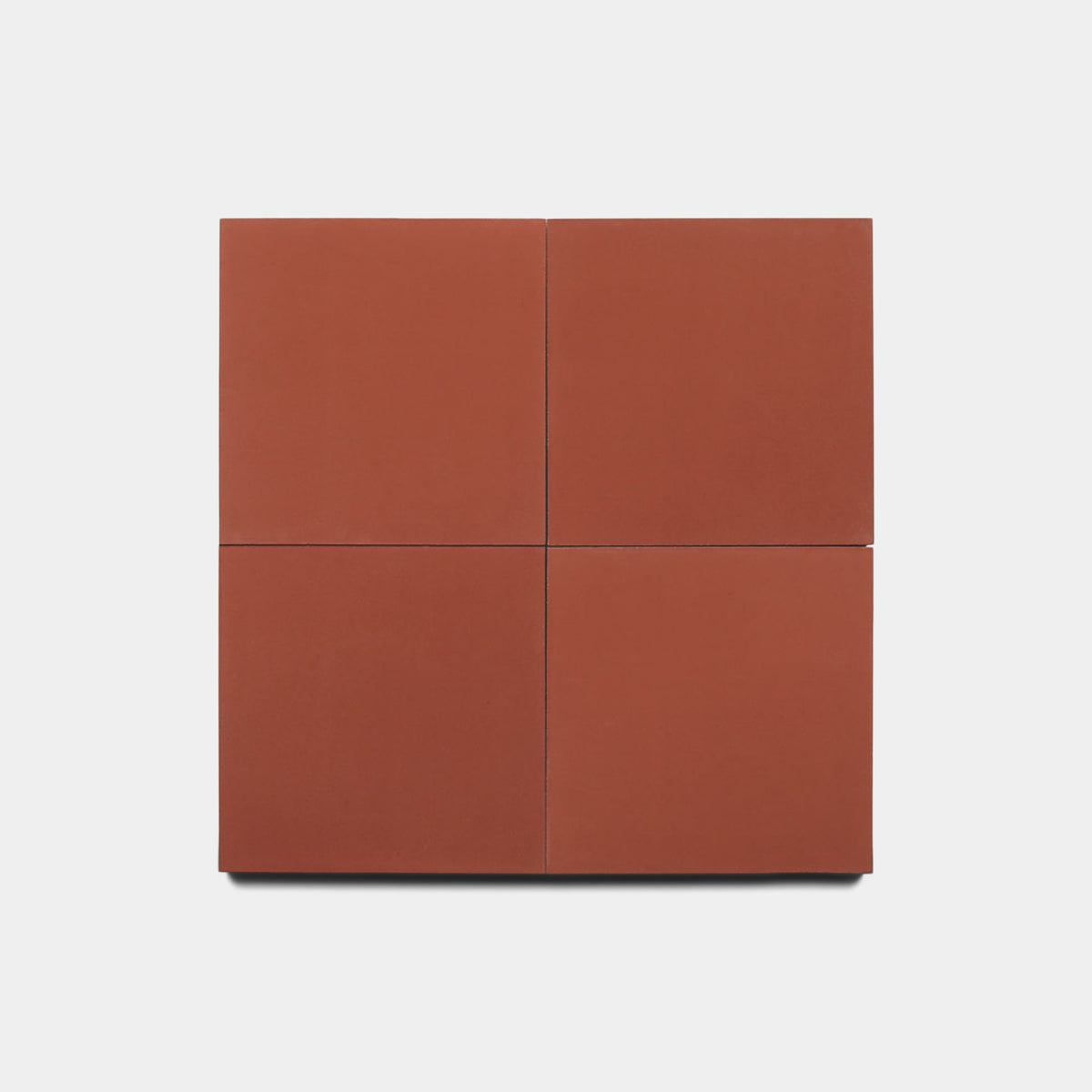 The Zia Tile Pompeii 4x4 Sample features four equal, reddish-brown tiles in a 2x2 grid on a white background—ideal as a stylish tile sample.