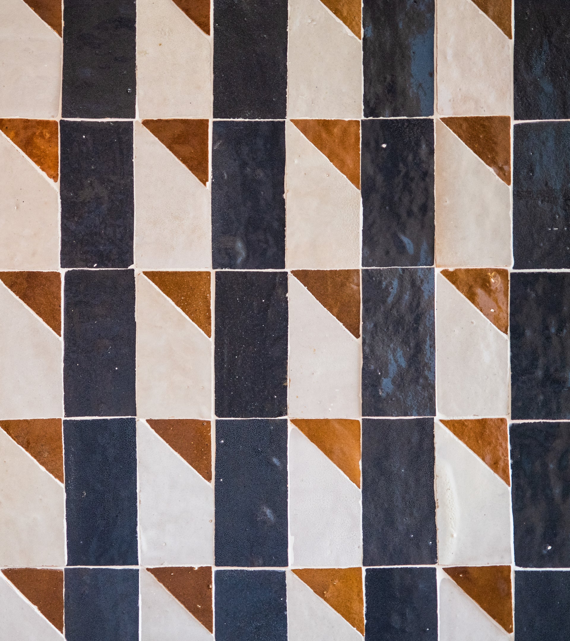 Radian Inline 2 Zellige Mosaic Slate Grey/Casablanca/Amber – Zia Tile
